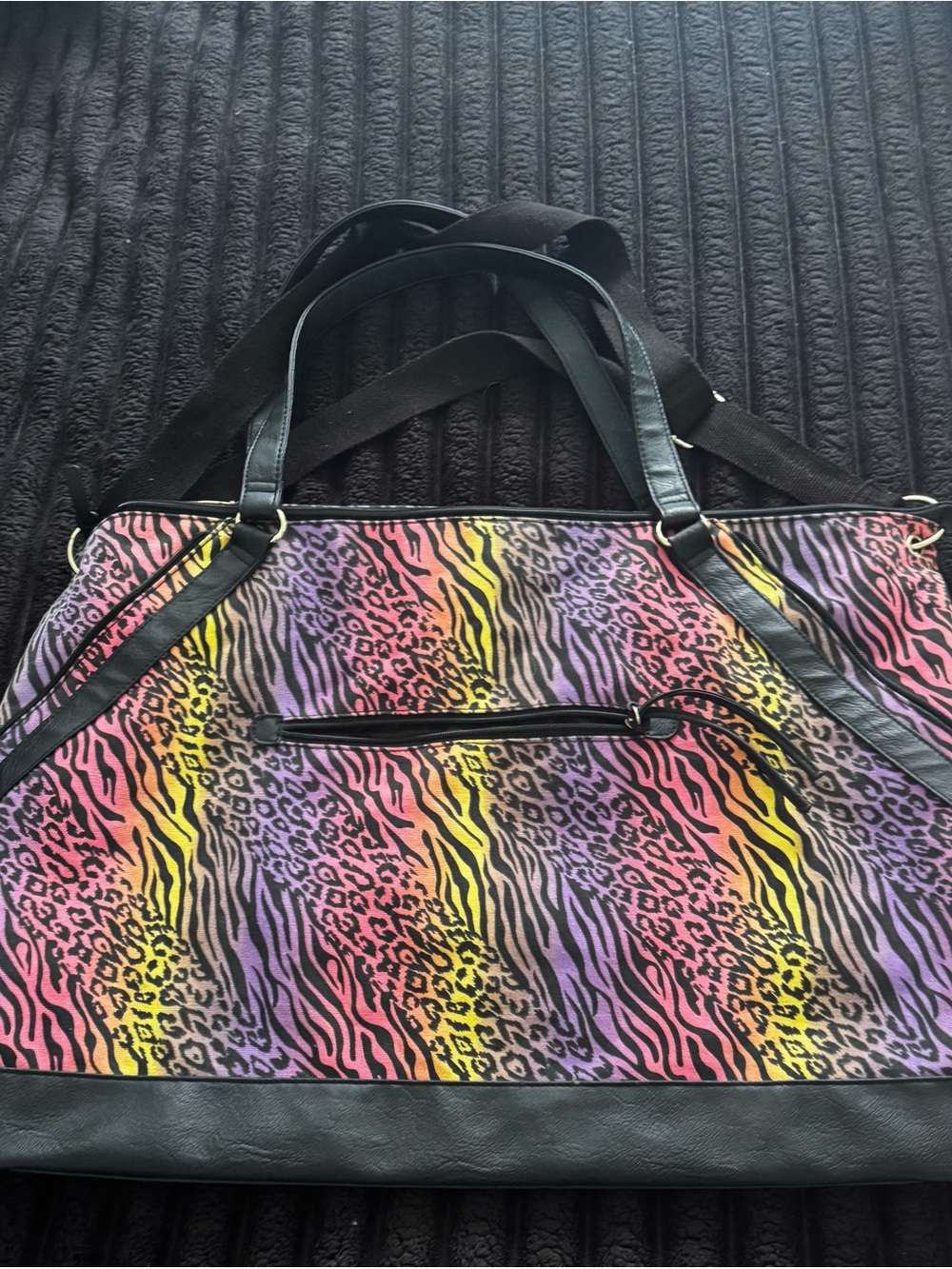 MULTI color leopard print and zebra bag.